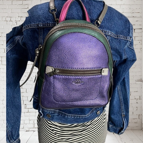 Coach Metallic Colorblock Andi Backpack – 2018 (Style F49123) - Picture 2 of 13